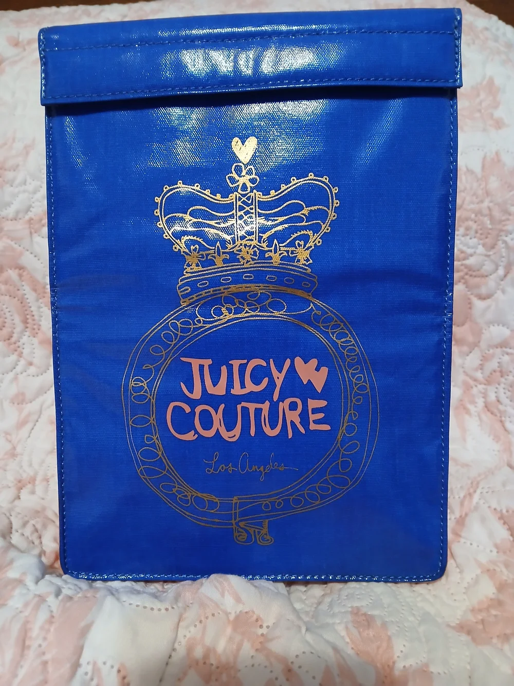 Vintage Juicy Couture Blue Logo Lunch Bag